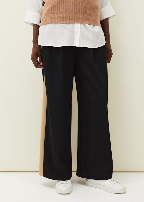 Mae Side Stripe Wide Leg Trouser