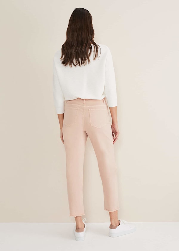 Petra Raw Hem Straight Leg Jean