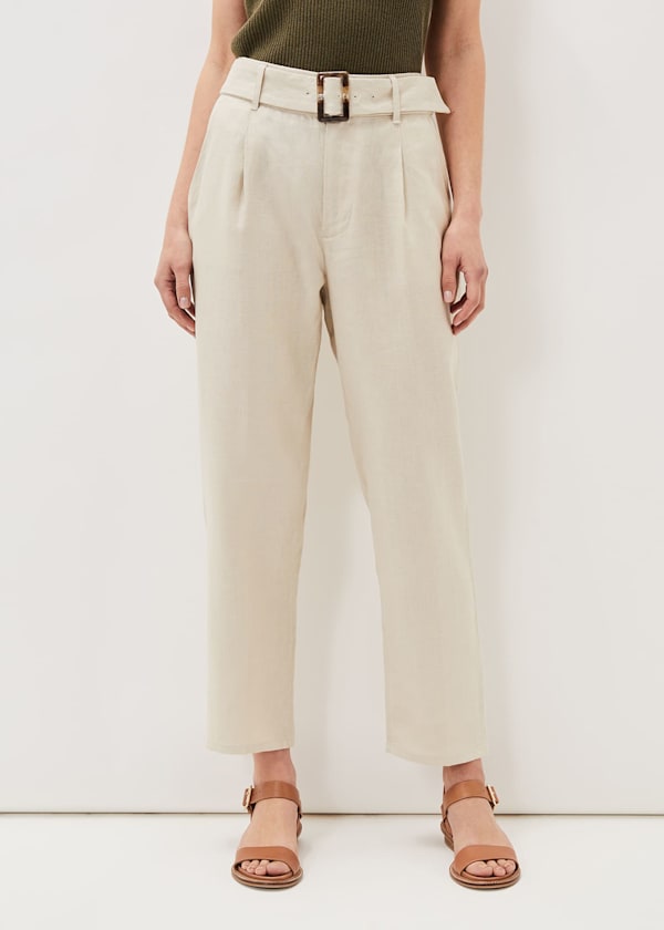 Hazel Linen Tapered Trousers