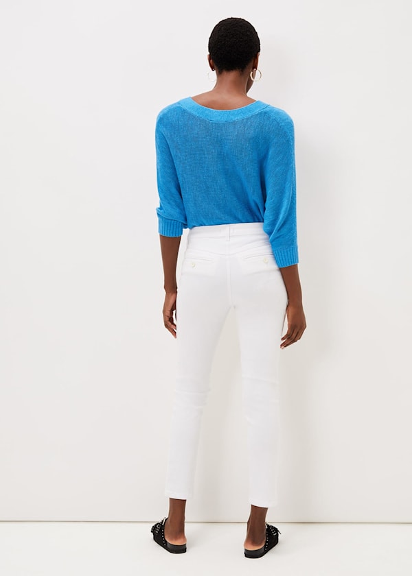 Hailee Topstitch Skinny Jeans Long