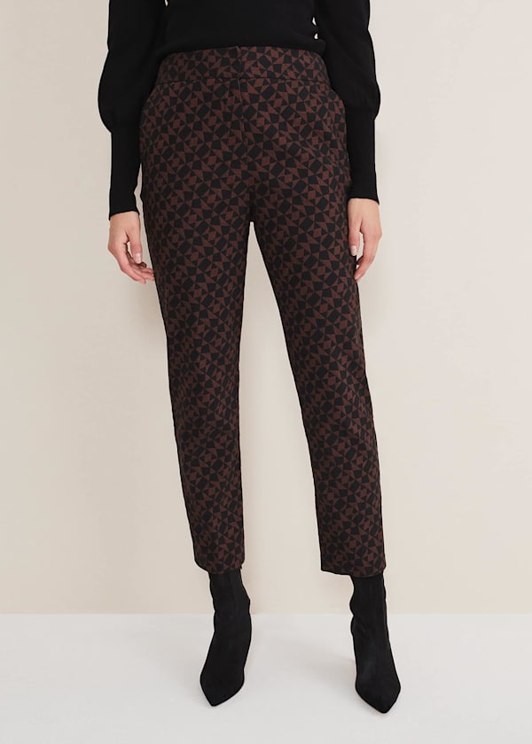 Mackenzie Geo Jacquard Tapered Trouser