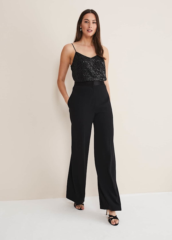 Elandra Wide Leg Tux Trousers