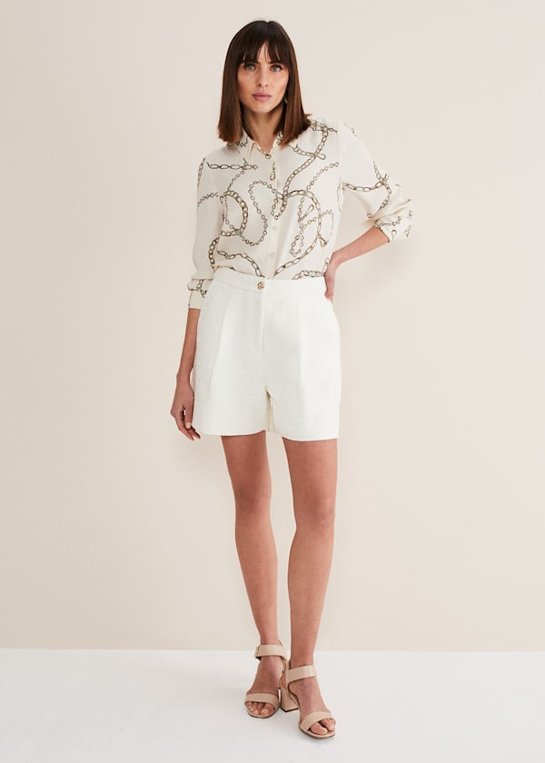 Auden Cream Suit Shorts