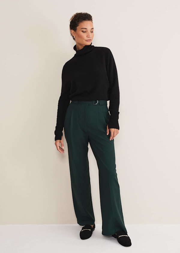 Catira Crepe Wide Leg Trousers