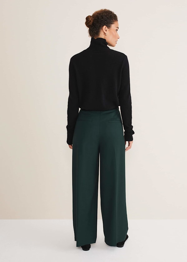 Catira Crepe Wide Leg Trousers