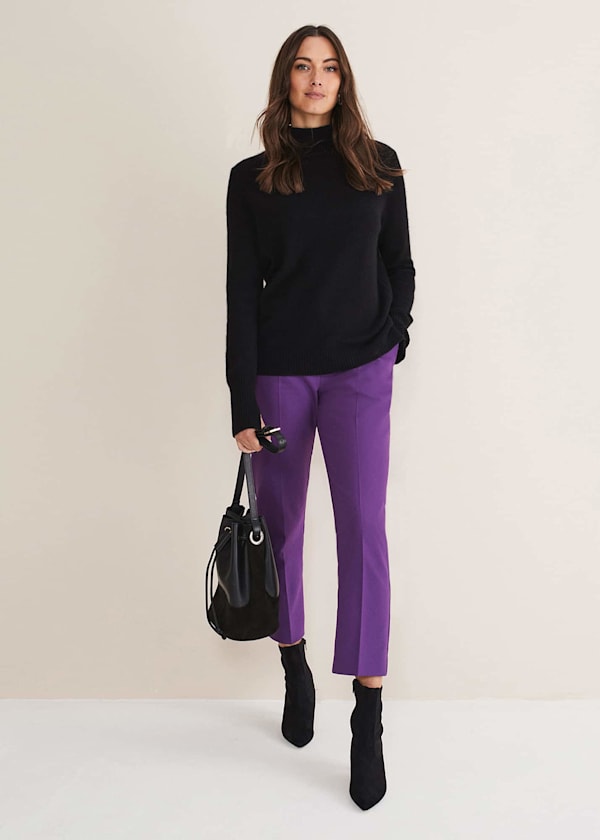 Julianna Cropped Straight Leg Trousers