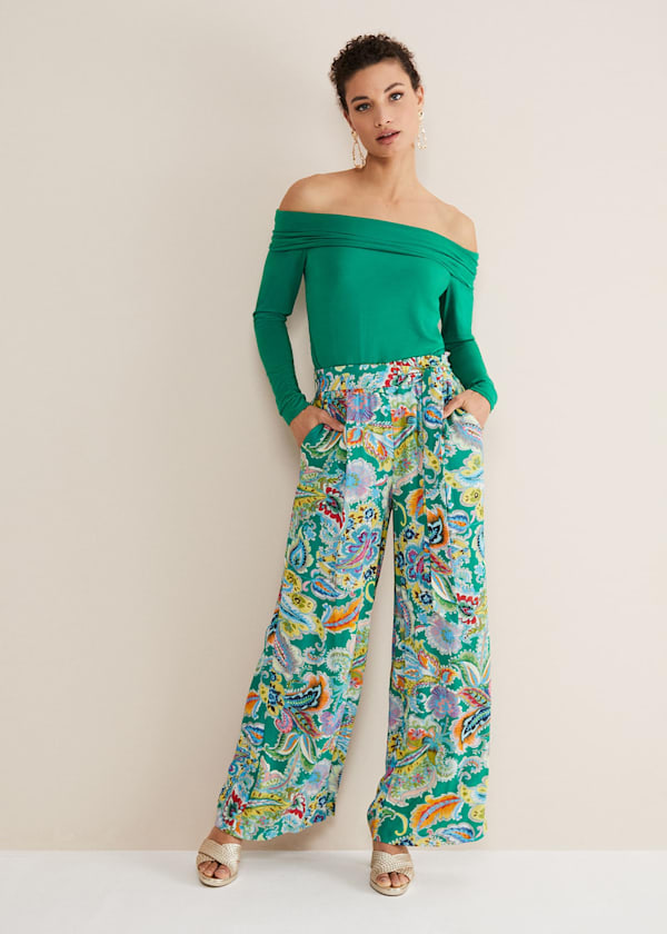 Paisley Wide Leg Trousers