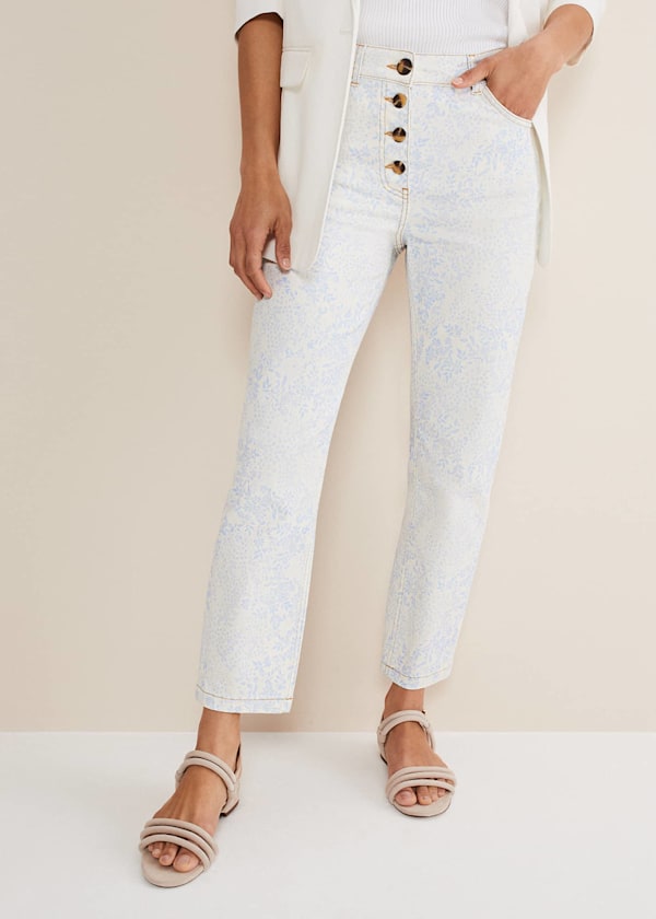 Cordelia Floral Straight Leg Jeans