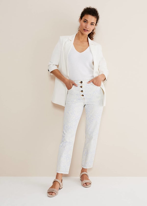 Cordelia Floral Straight Leg Jeans