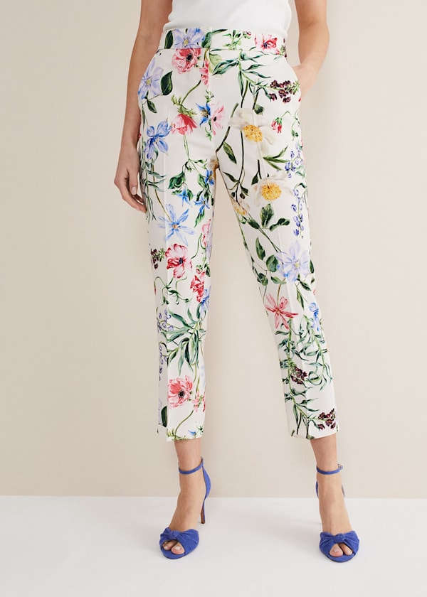 Ulrica Floral Cigarette Trousers