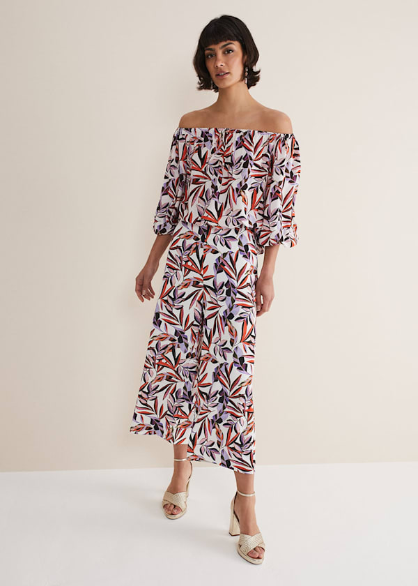 Lois Leaf Print Culottes