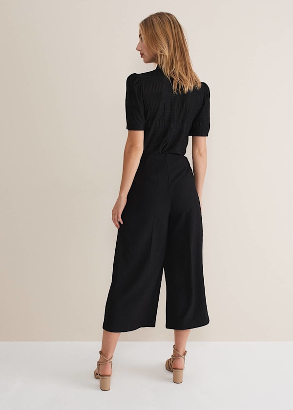 Audrea Black Wide Leg Culottes