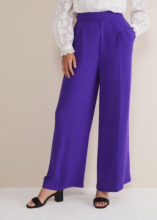 Azylnn Purple Wide Leg Trousers