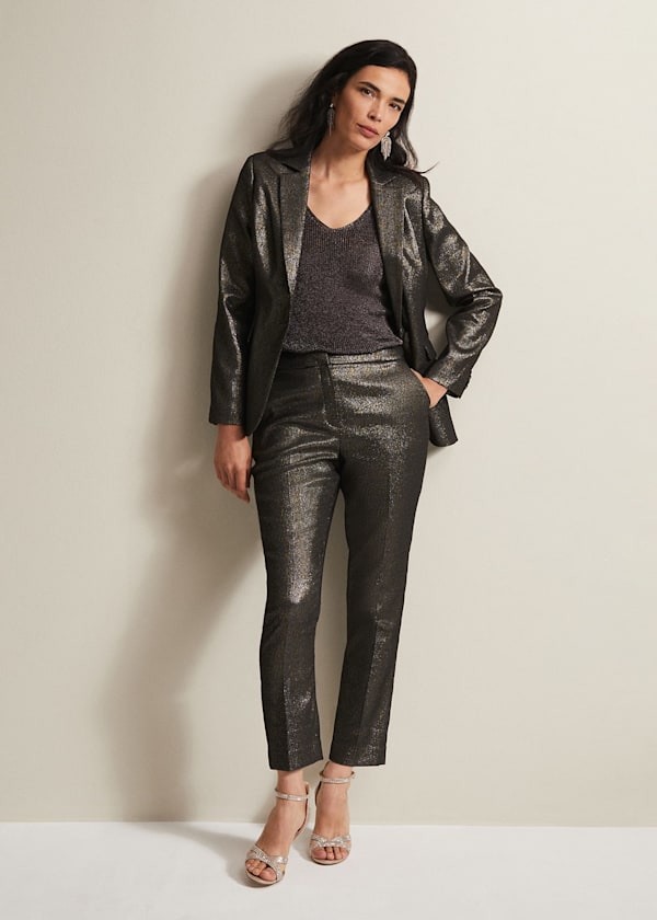 Buy Phase Eight Black Sabrina Zip Hem Ponte Trousers from the Next