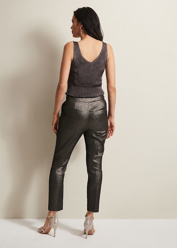 Ulrica Shimmer Straight Leg Trousers