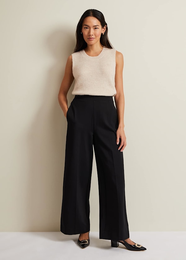 Mila Ponte Wide Leg Trousers