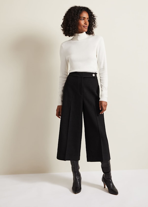 Buy Phase Eight Black Sabrina Zip Hem Ponte Trousers from the Next