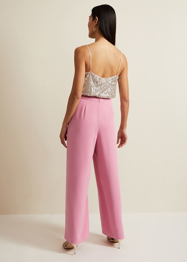 Elandra Pink Wide Leg Trouser
