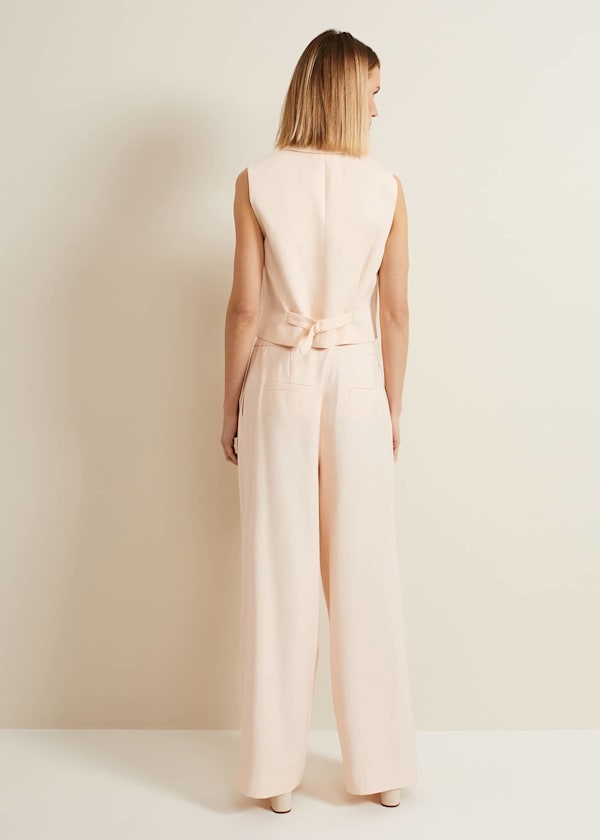 Bianca Wide Leg Peach Trouser
