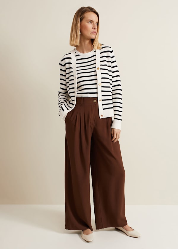 Indiyah Pleated Wide Leg Trousers