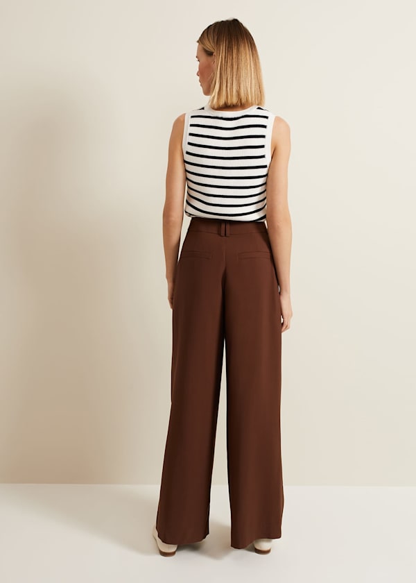 Indiyah Pleated Wide Leg Trousers
