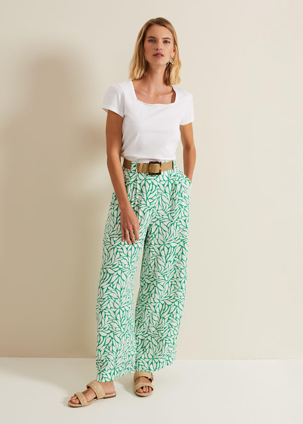 Nylah Printed Wide Leg Trousers