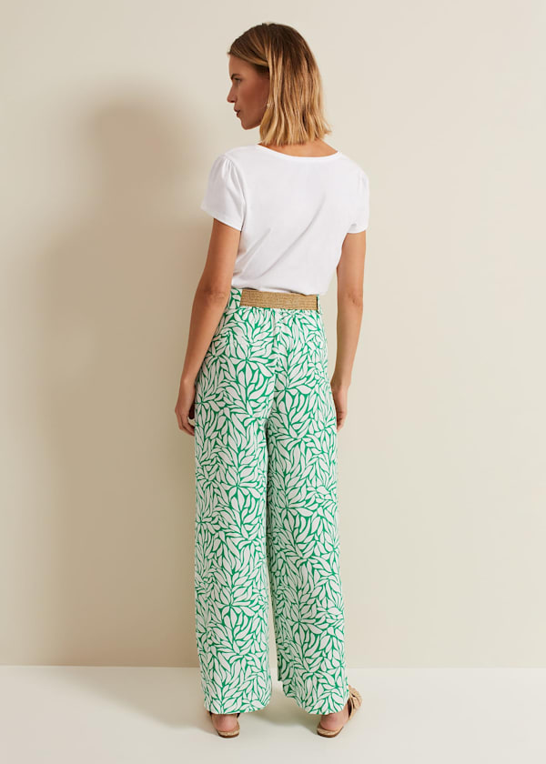 Nylah Printed Wide Leg Trousers