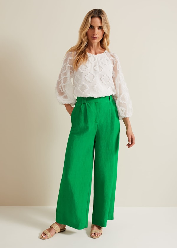 Lottie Linen Wide Leg Trousers