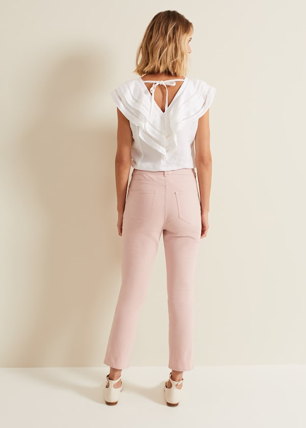 Lindsey Cropped Straight Leg Jeans