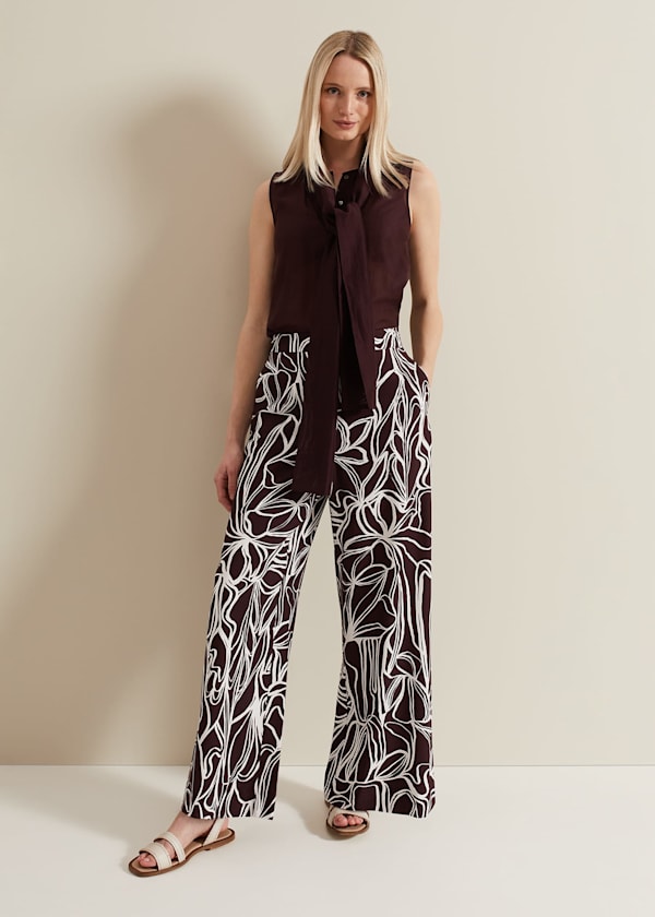 Anna Printed Wide Leg Trouser