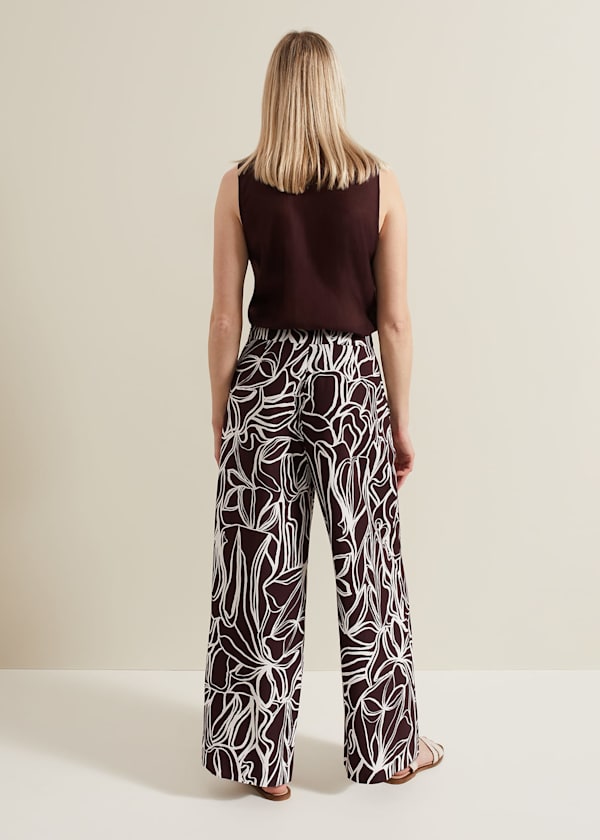 Anna Printed Wide Leg Trouser