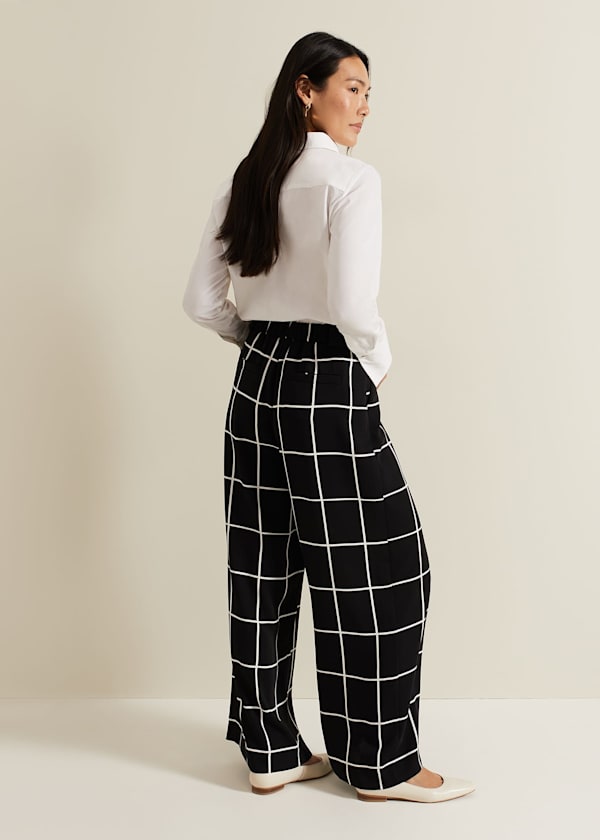 Aspen Check Wide Leg Trouser