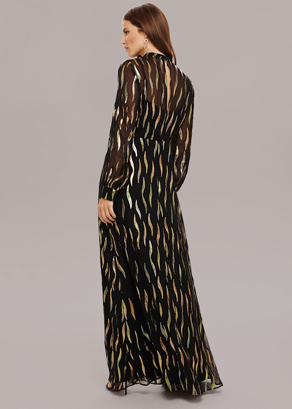 Penny Shimmer Silk Maxi Dress