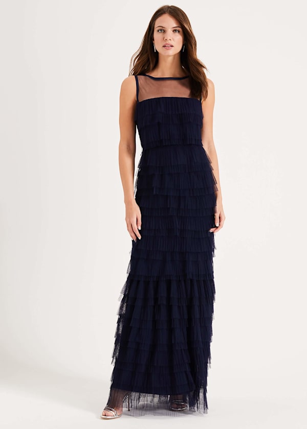 Fleur Tiered Tulle Maxi Dress