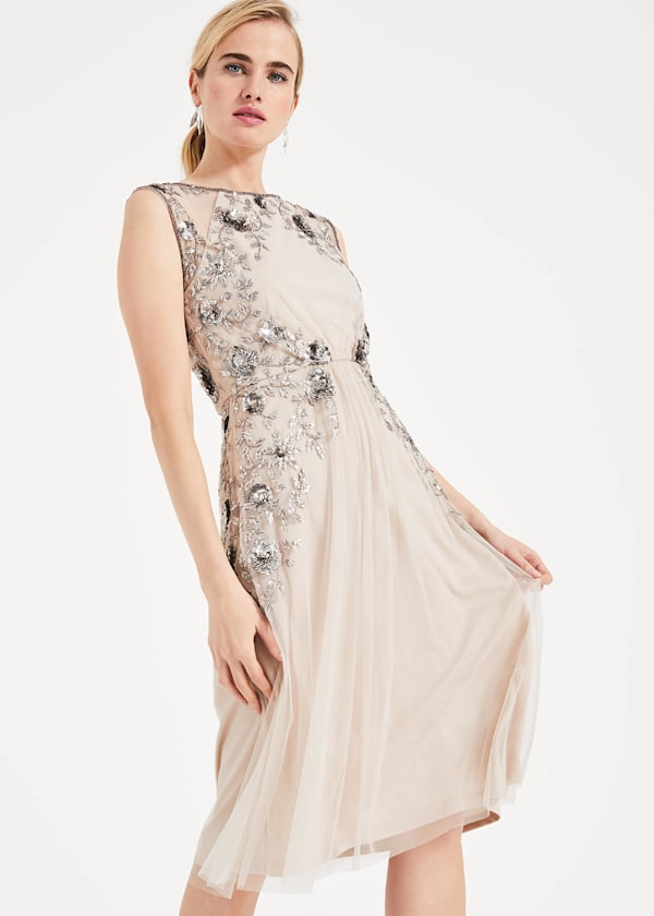 Toria Embellished Tulle Dress