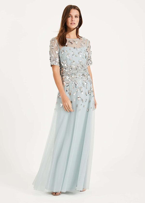 Christina Sequin Maxi Dress