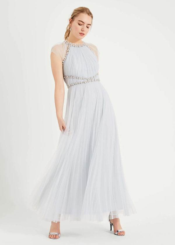 Gerona Pleated Tulle Dress