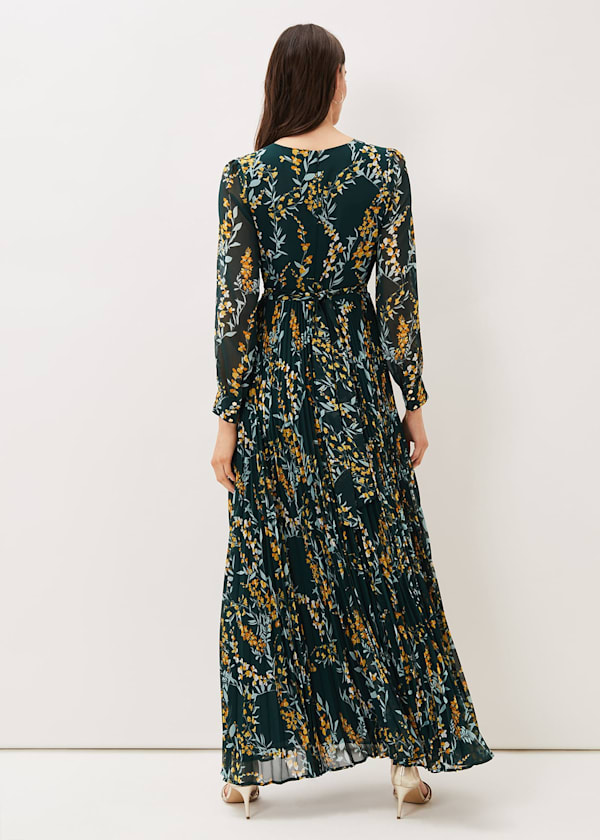 Carmen Pleated Maxi Dress