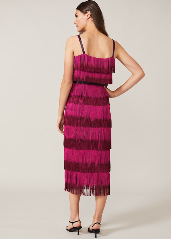 Katalina Dip Dye Fringe Dress