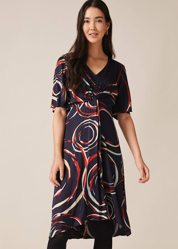 Rosina Swirl Satin Dress