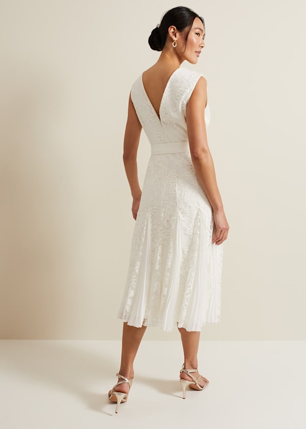 Caterina Embroidered Flared Wedding Dress