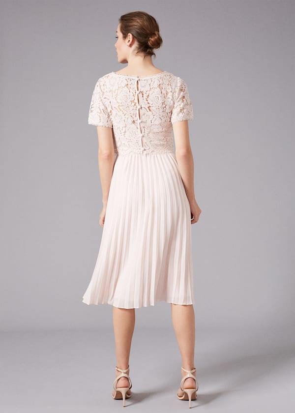 Bettina Lace Top Pleated Dress