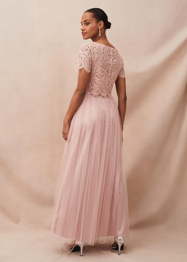 Kiera Lace Tulle Maxi Dress