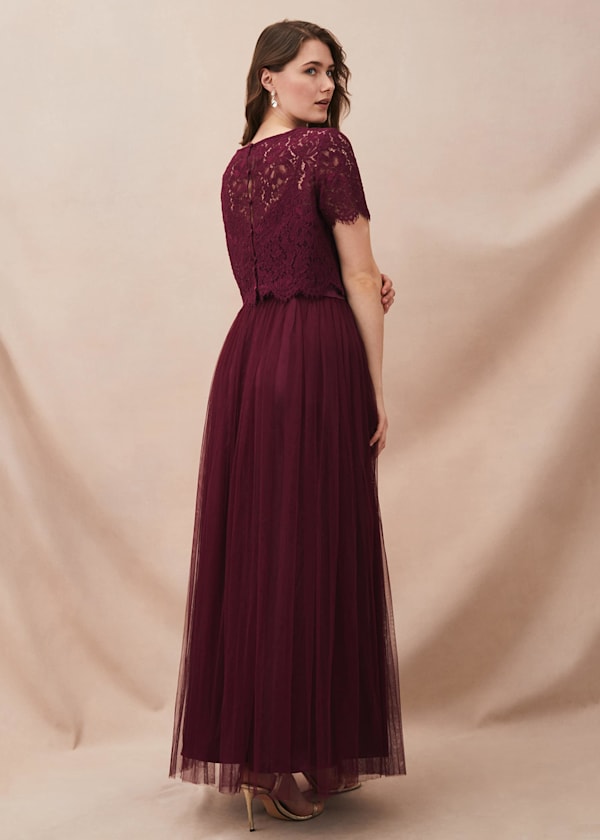 Kiera Lace Tulle Maxi Dress
