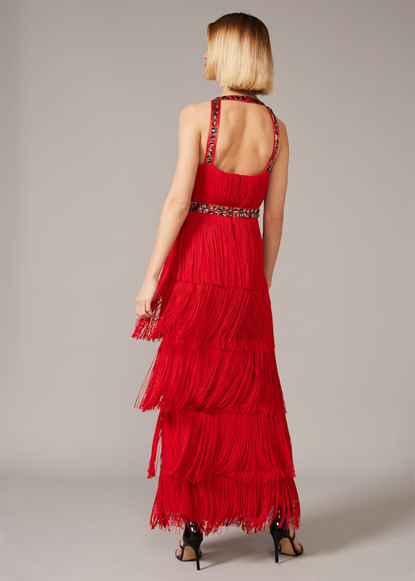 Albertina Fringe Maxi Dress
