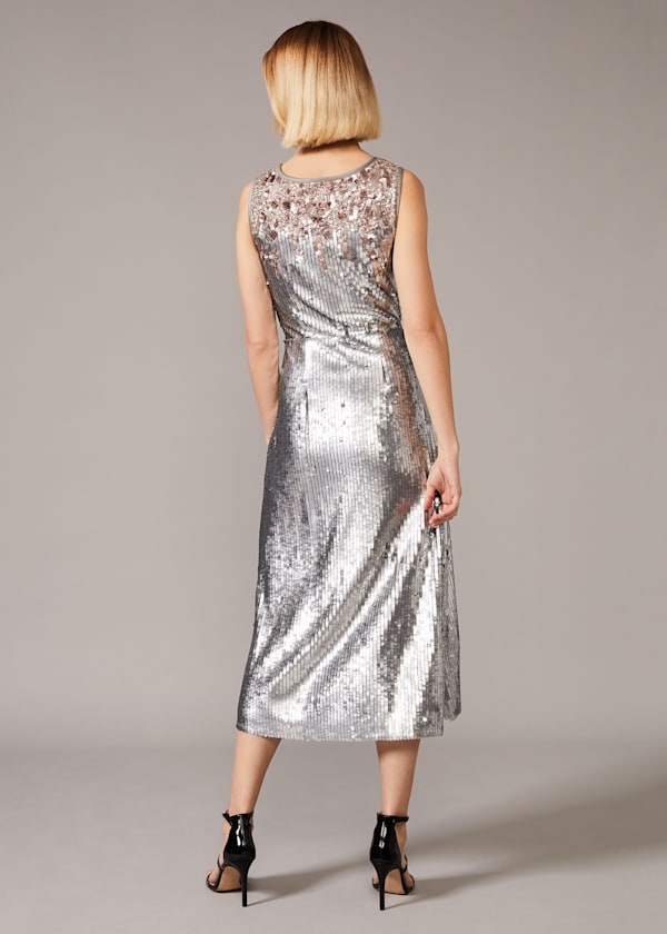 Lainey Shimmer Sequin Midi Dress