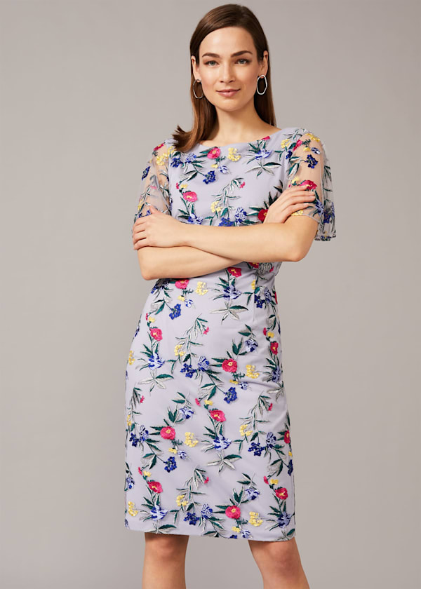 Lorie Floral Embroidered Dress