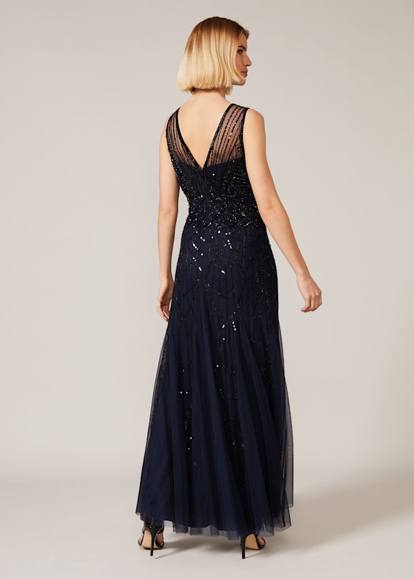 Greta Embellished Tulle Maxi Dress
