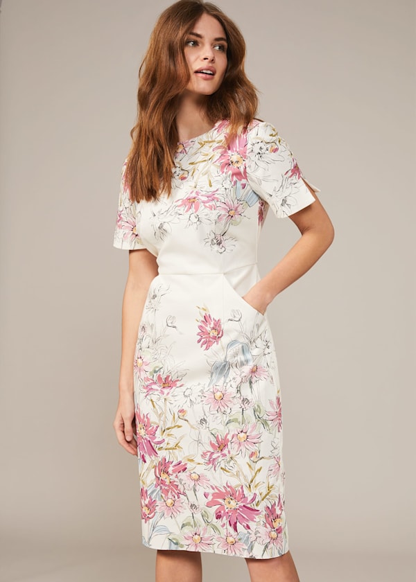 Marie Floral Fitted Dress