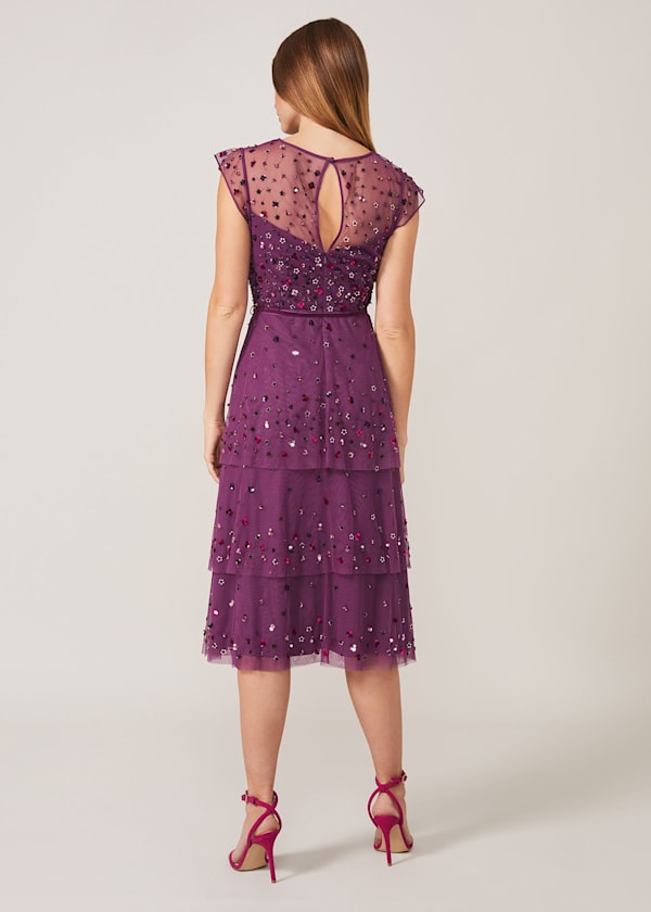 Cortine Embellished Tiered Dress